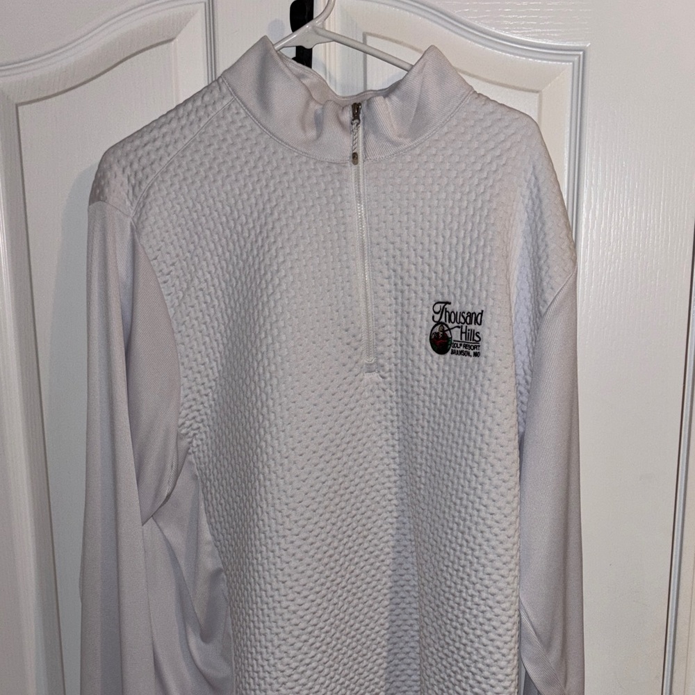 Nike White Textured Pullover